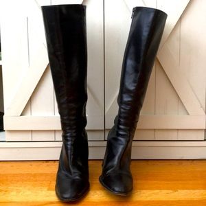 J.Crew black leather boots